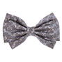 Christmas Glitter Hair Bow Clip - Grey,