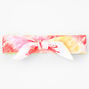 Pink &amp; Yellow Tie Dye Silky Bandana Headwrap,