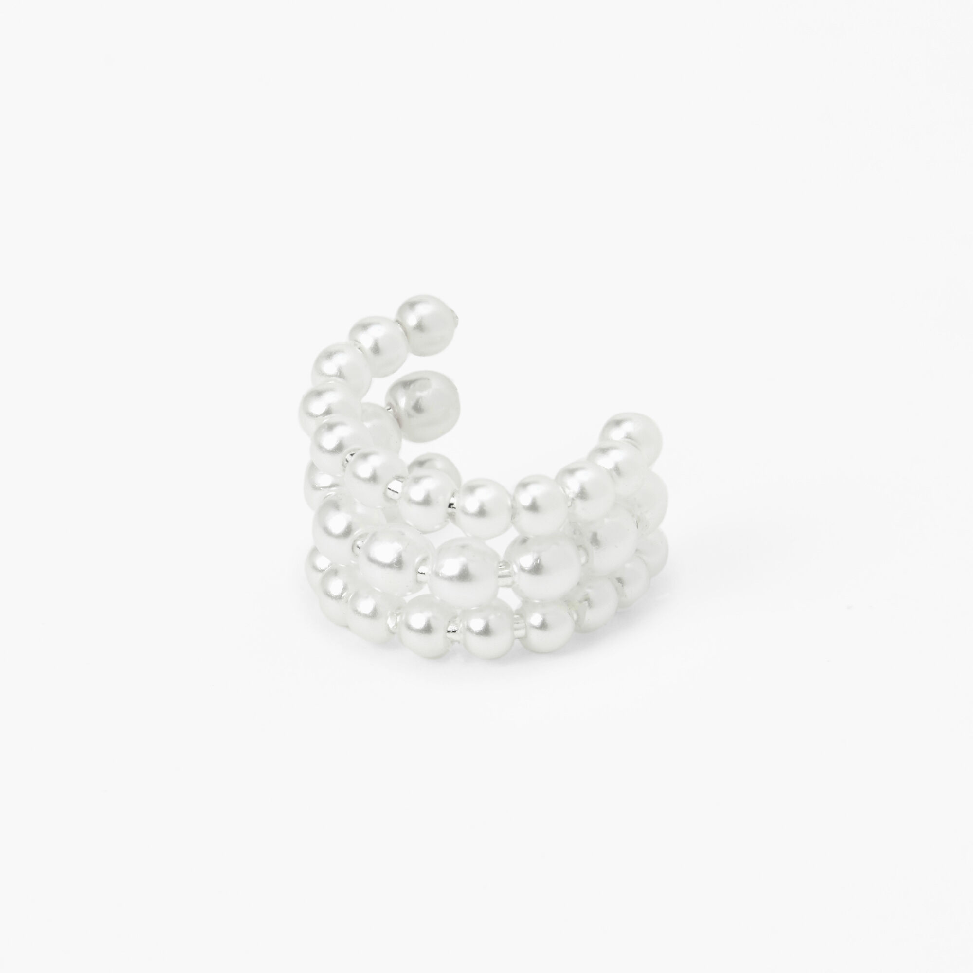 Claire's Manchette d'oreille à trois rangs de perles d’imitation