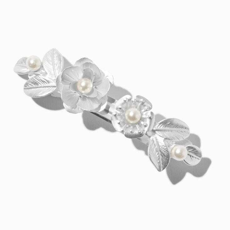 Pearlized Rose Hair Clip ,