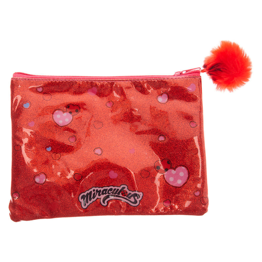 Miraculous™ Follow Your Dreams Glitter Pencil Case - Pink/Red,