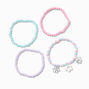 Bracelets &eacute;lastiques perl&eacute;s avec perles de rocaille pastel Claire&#39;s&nbsp;Club - Lot de 4,