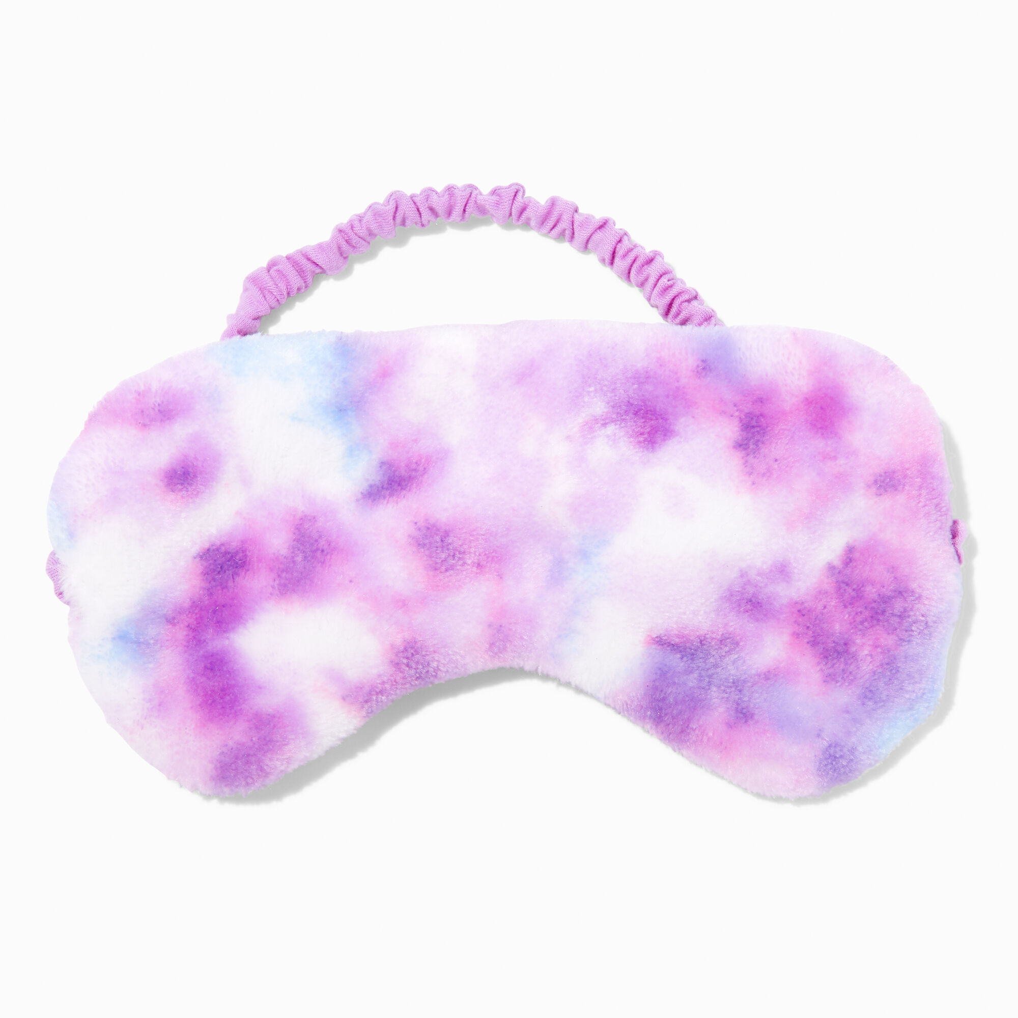 Claire's Masque de sommeil en peluche lilas effet tie-dye