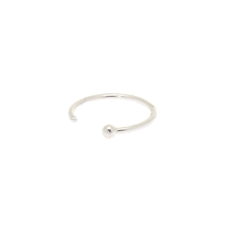 22G Sterling Silver Open Nose Hoop,