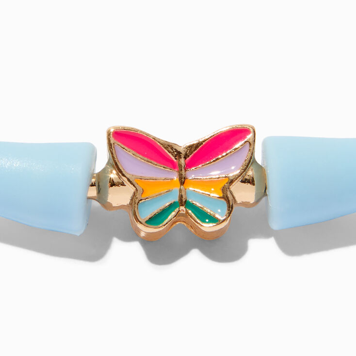 Pastel Blue Butterfly Silicone Bracelet,