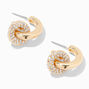 Gold-tone 20MM Embellished Ring Hoop Earrings,