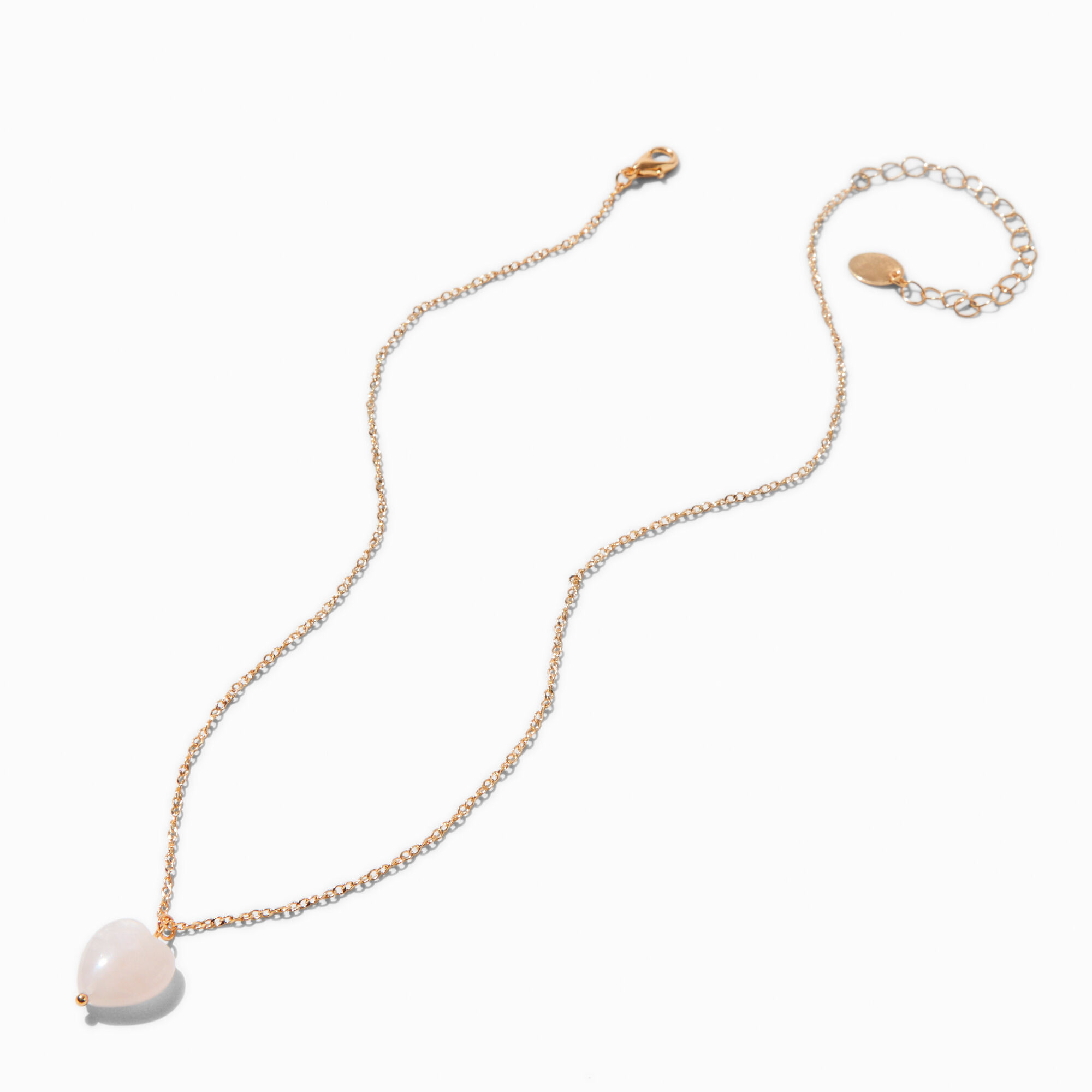Rose Heart Pendant Necklace,