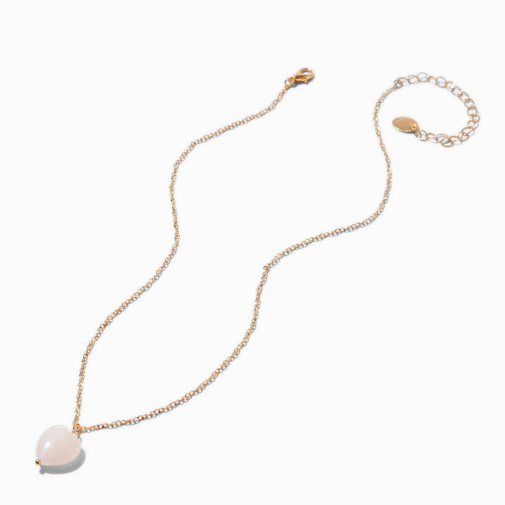 Collier &agrave; pendentif c&oelig;ur rose,