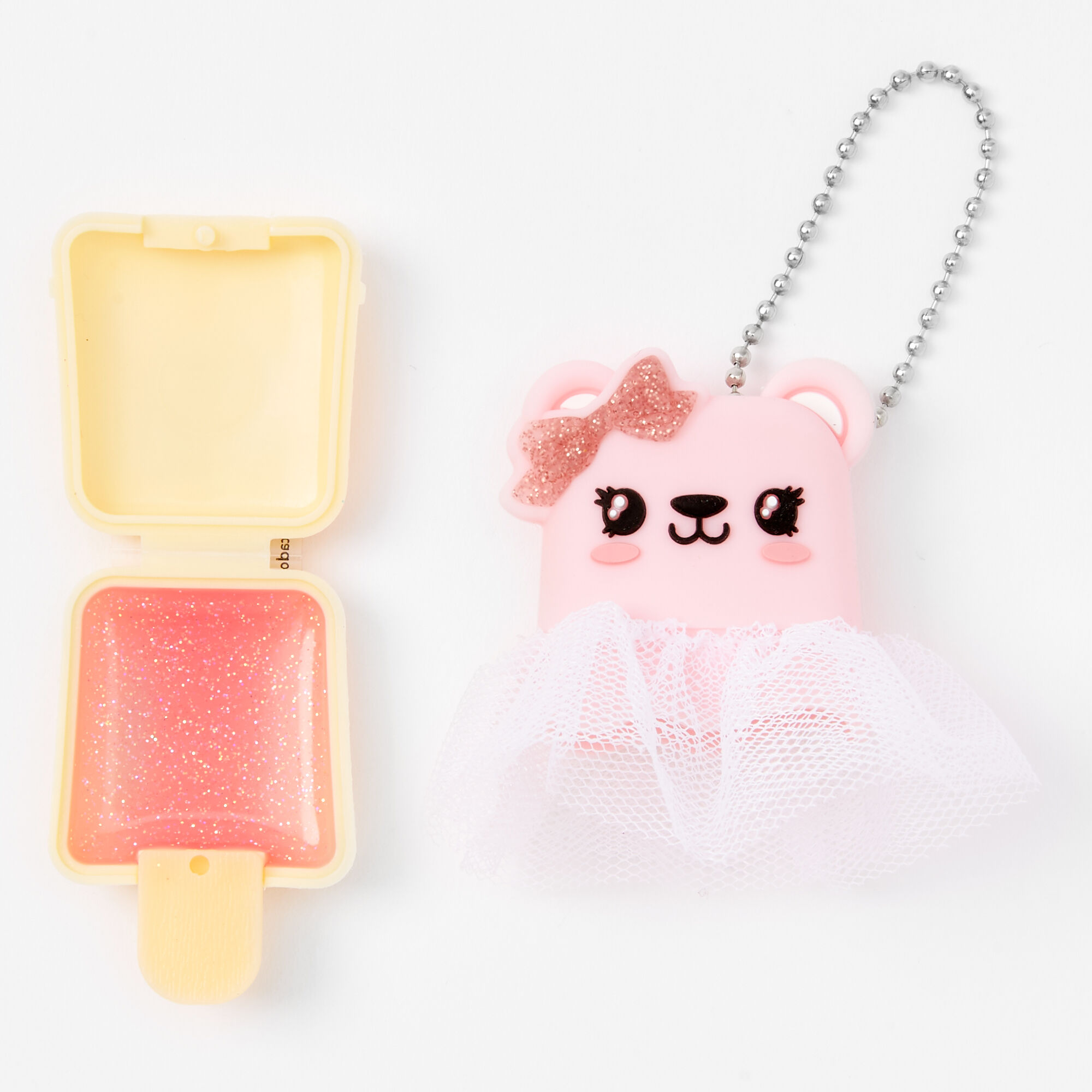 Pucker Pops® Tutu Bear Lip Gloss - Strawberry Cream,