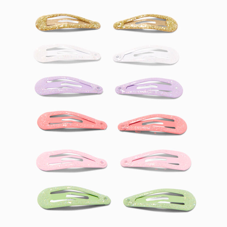 Barrettes clic clac &agrave; paillettes Claire&#39;s&nbsp;Club &#40;lot de 12&#41;,