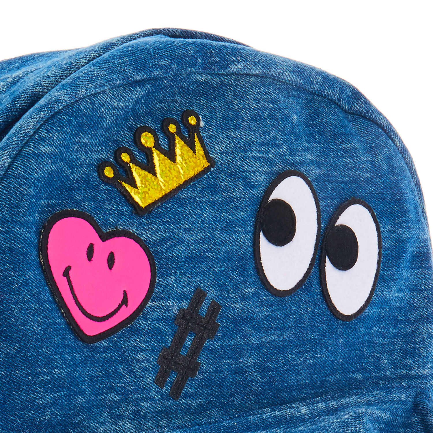 Sac à dos en jean bleu Smiley World,