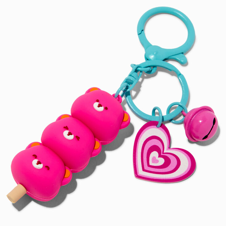 Pink Bear Trio Treat Keychain,