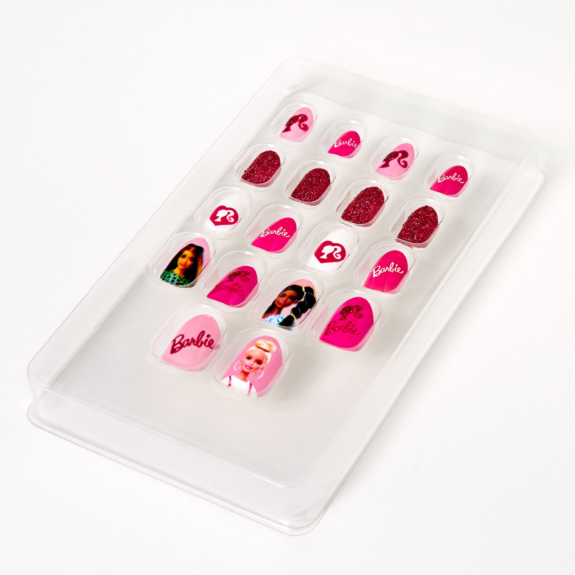 Barbie™ Stiletto Press On Faux Nail Set – Pink,