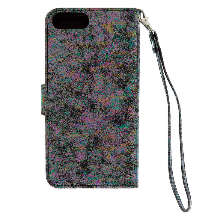 Oil Slick Metallic Folio Phone Case - Fits iPhone 6/7/8 Plus,