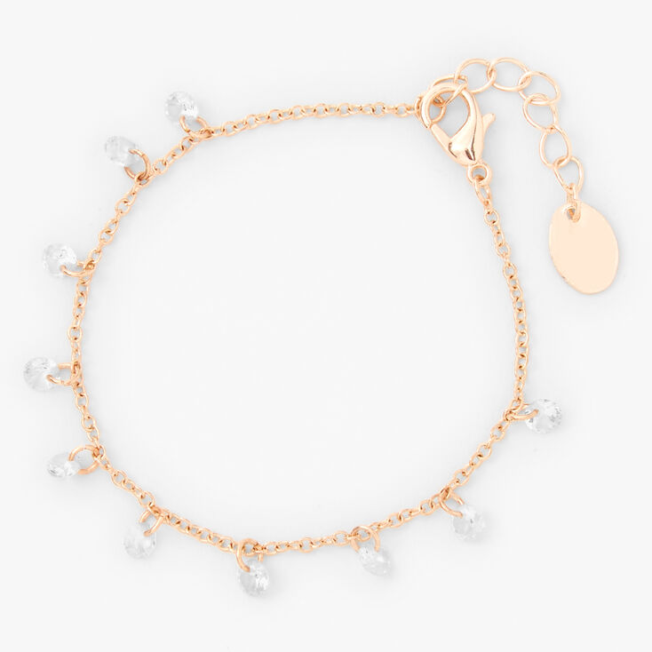 Silver Crystal Confetti Charm Bracelet,