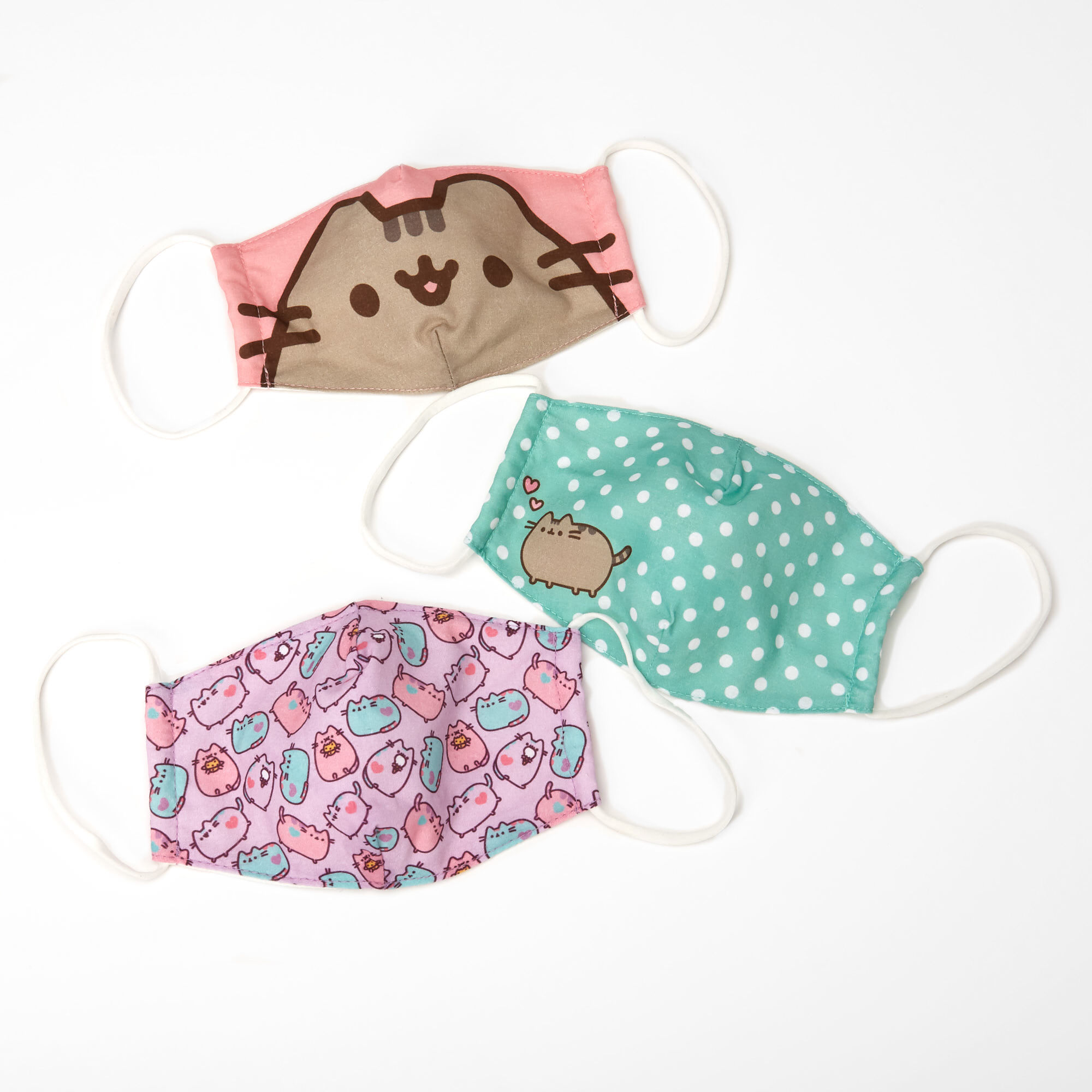 Pusheen™ Cloth Face Masks – 3 Pack, Child medium/large,