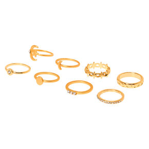 Gold Celestial Rings - 8 Pack,