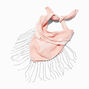 Pink Bandana Chain Fringe Head Scarf,