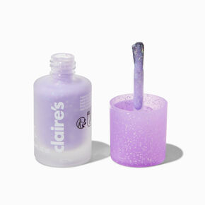 Matte Effect Vegan Nail Polish - Lilac Glitter,