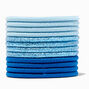 Mixed Blue Lurex Hair Ties - 12 Pack,