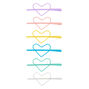 Pastel Heart Hair Pins - 6 Pack,