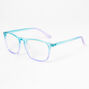 Lunettes avec d&eacute;grad&eacute; violet &agrave; verres transparents r&eacute;tro avec r&eacute;duction de la lumi&egrave;re bleue,