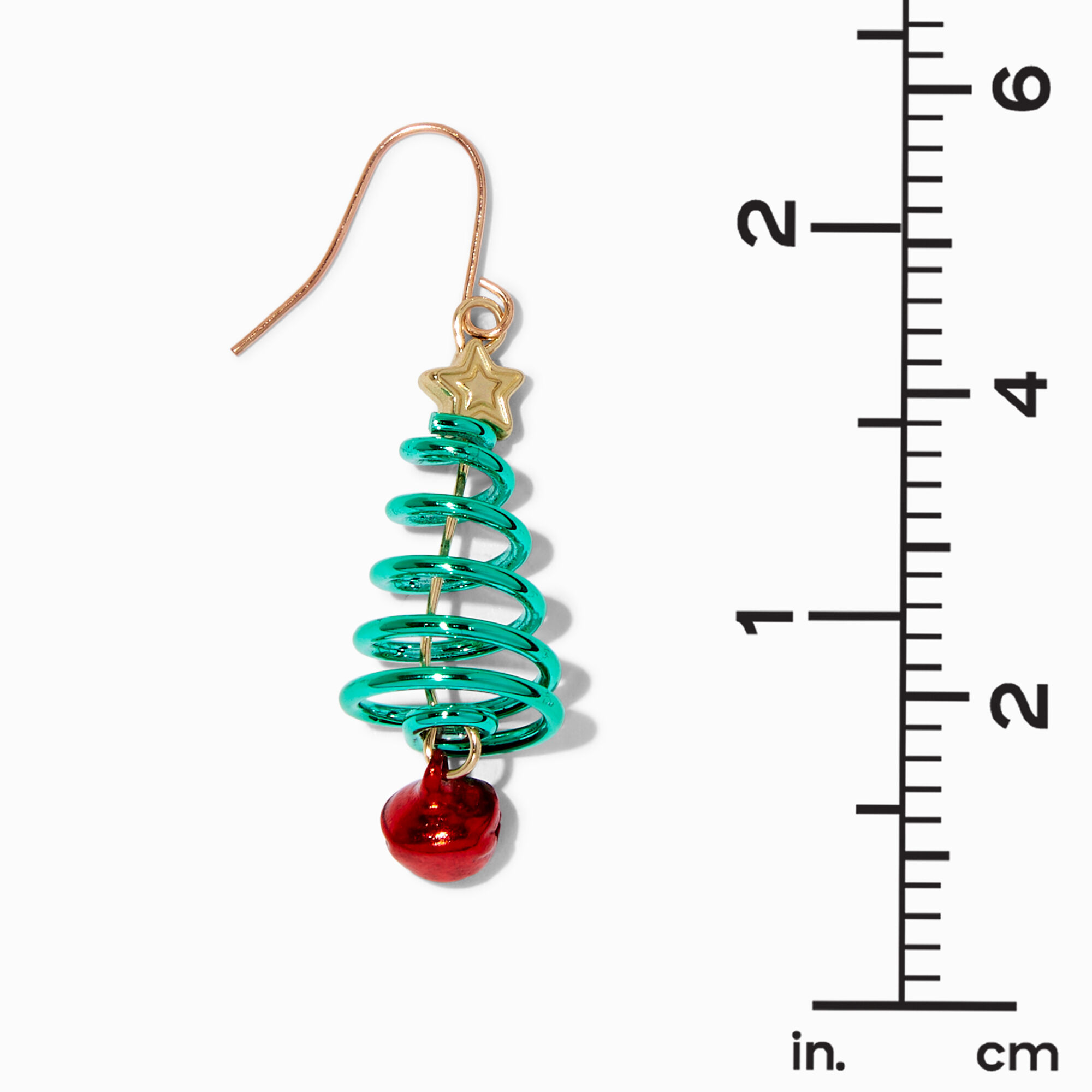 Pendantes 4 cm sapin de Noël en spirale,