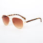 Claire&#39;s Club Leopard Print Aviator Sunglasses,