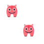 Quirky Monster Stud Earrings - Pink,