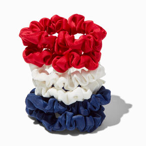 Red, White &amp; Blue Skinny Hair Scrunchies - 6 Pack,