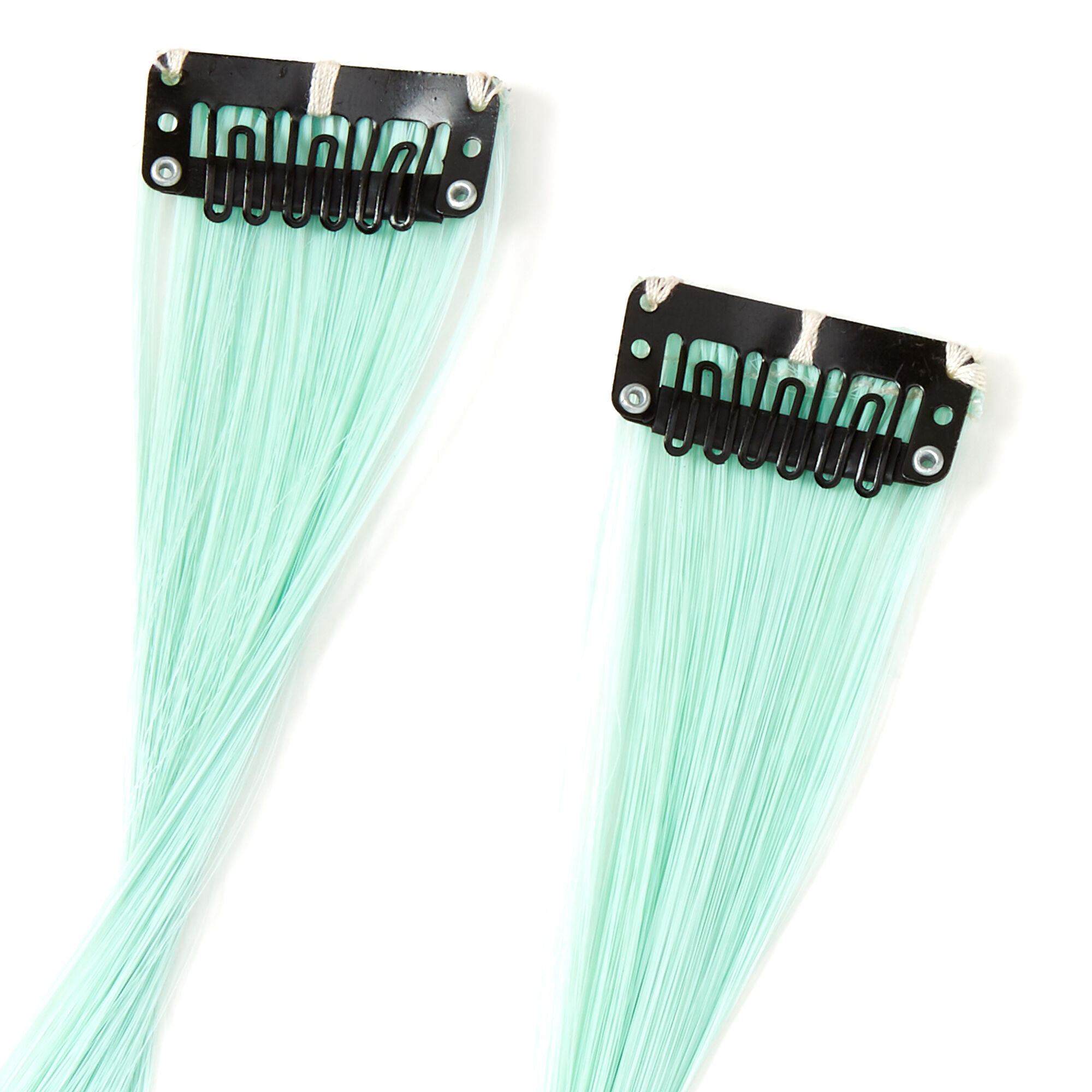 Sky Brown™ Mint & Lavender Ombre Faux Hair Clip In Extensions - 2 Pack,