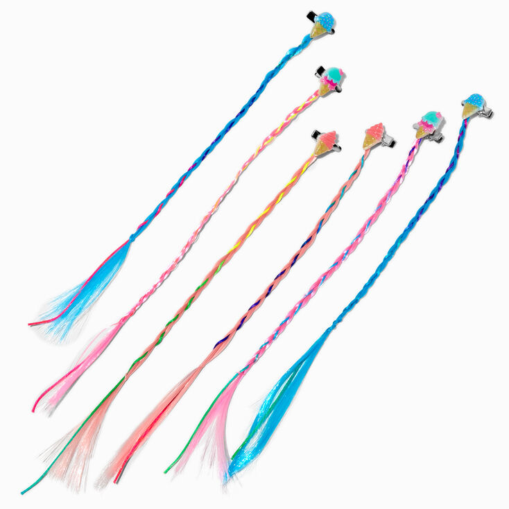 Claire&#39;s Club Ice Cream Cone Faux Hair Clips - 6 Pack,