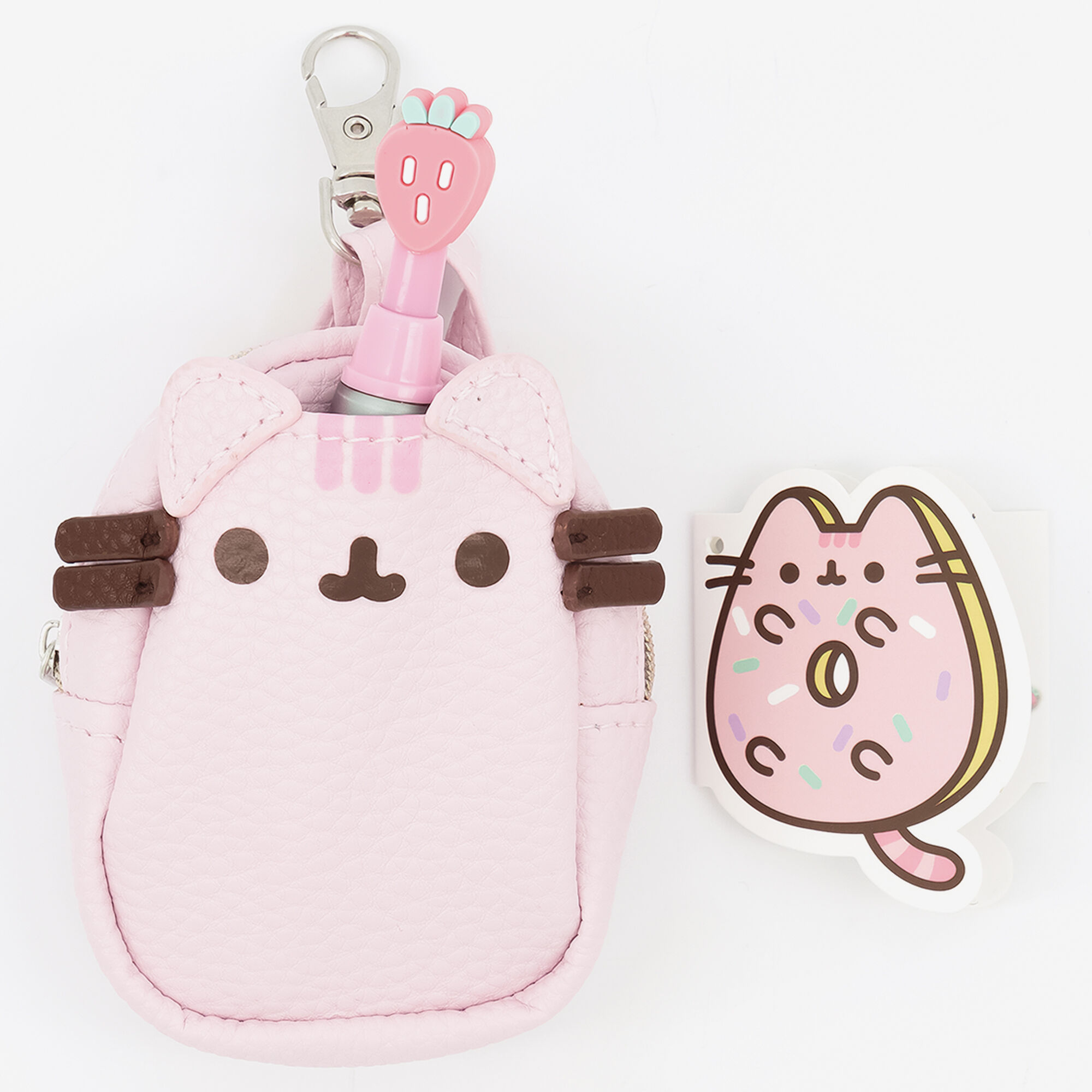 Claire's Porte-clés mini sac à dos à sequins Pusheen® - Rose
