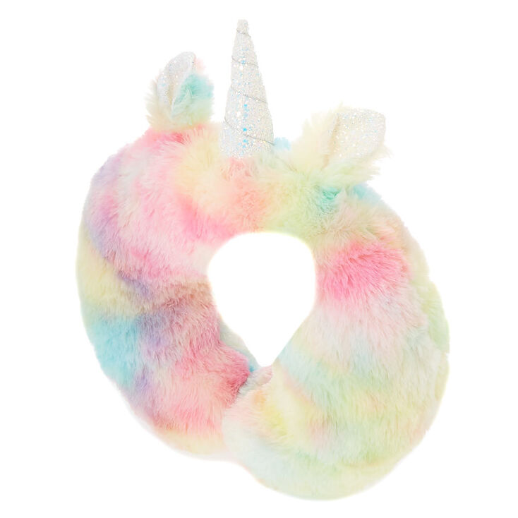 Pastel Rainbow Unicorn Travel Pillow,