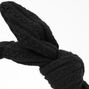 Sweater Knotted Bow Headband - Black,