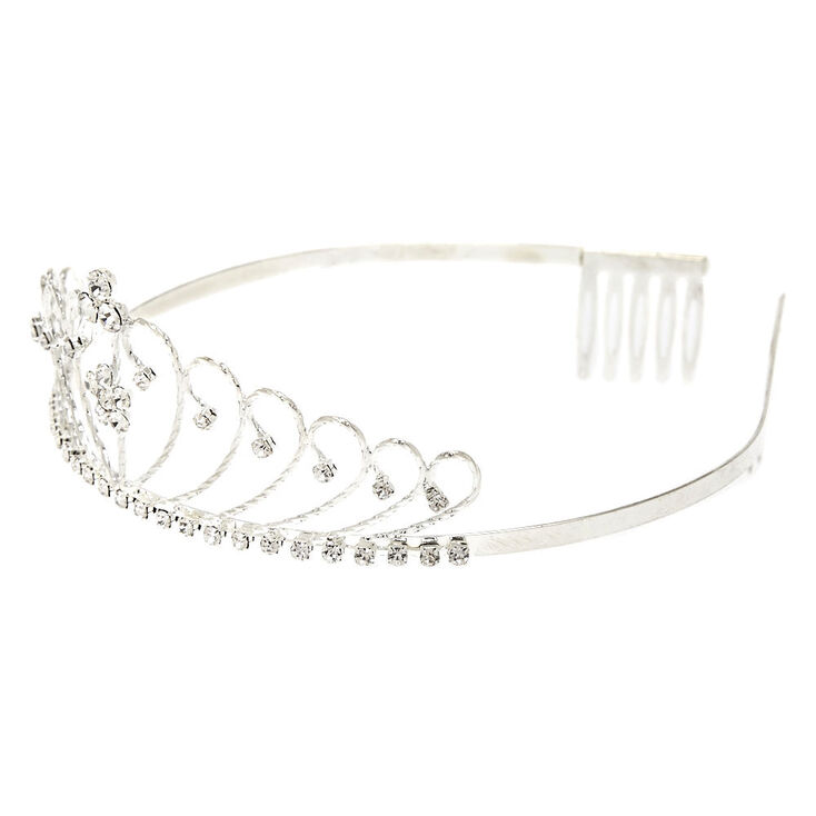 Silver-tone Crystal Daisy Tiara,