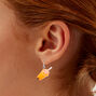 Orange Bubble Tea 1&quot; Drop Earrings,