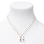 Best Friends Mixed Metal Padlock Pendant Necklaces - 2 Pack,