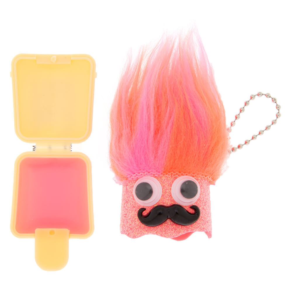 Pucker Pops Hairy Mustache Lip Gloss - Pink Guava,
