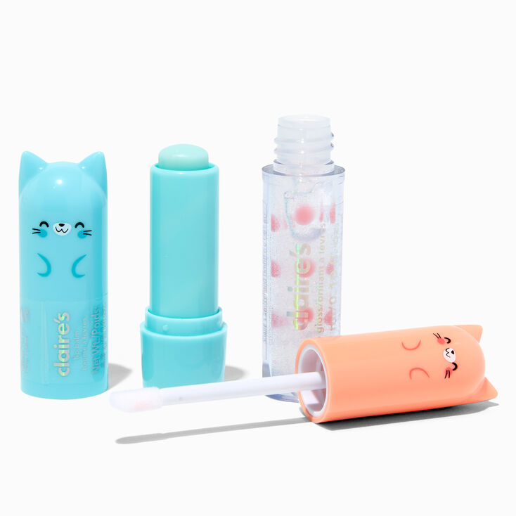 Cat Lip Gloss &amp; Balm Set - 2 Pack,