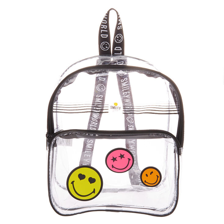 Claire's Sac à dos transparent icônes Smiley World® - Noir