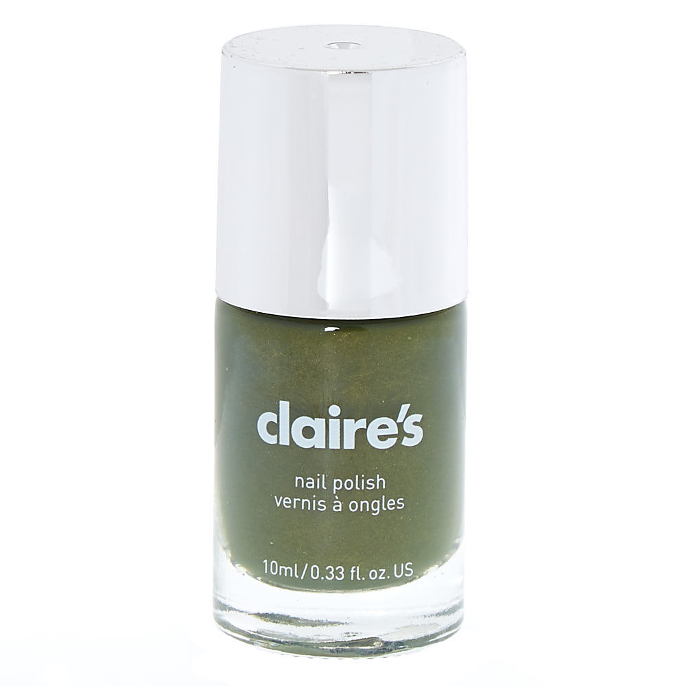 Shimmer Nail Polish - Khaki Green,