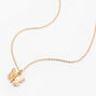 Gold-tone 3D Butterfly Pendant Necklace,