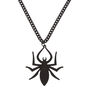 Spider Pendant Necklace - Black,