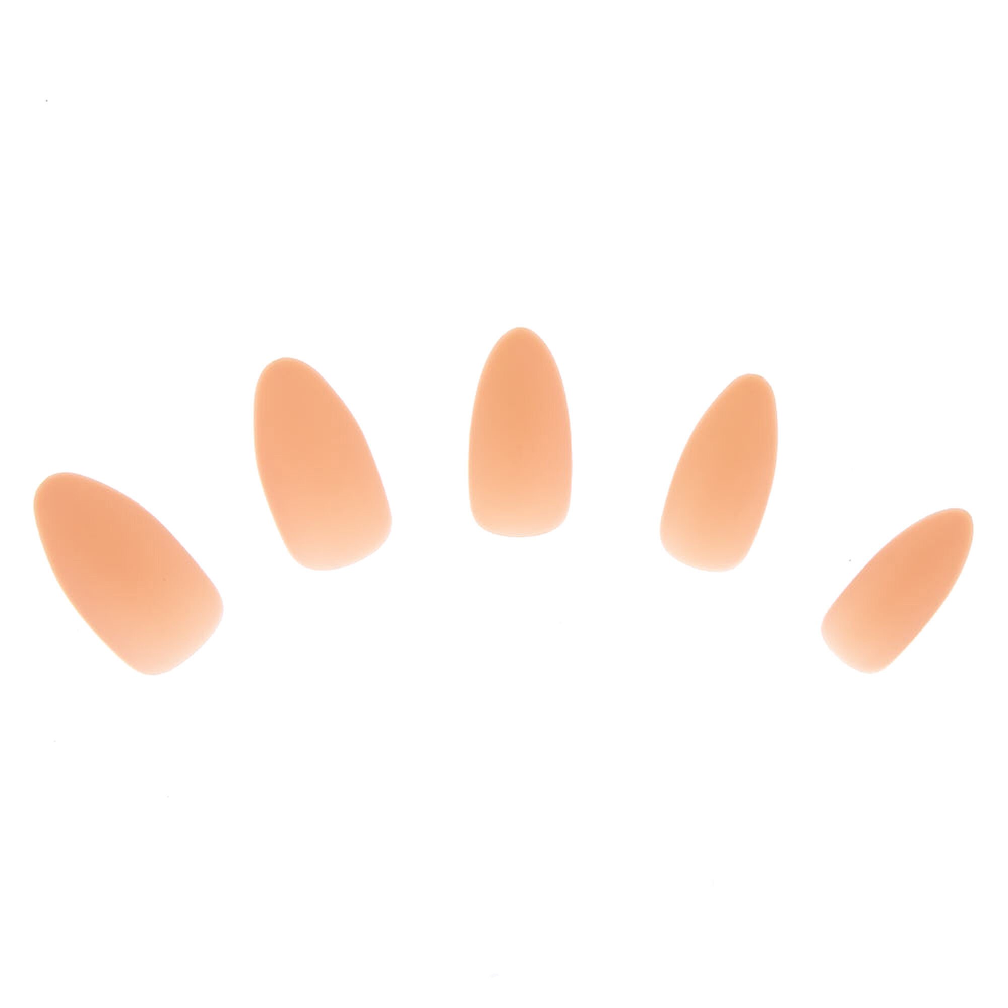 Matte Nude Stiletto Faux Nail Set - 24 Pack,