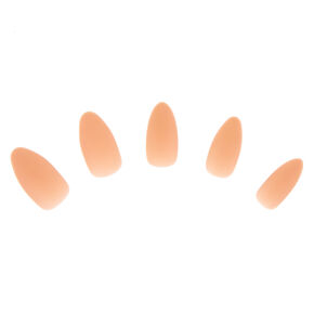 Matte Nude Stiletto Faux Nail Set - 24 Pack,