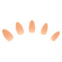 Matte Nude Stiletto Faux Nail Set - 24 Pack,
