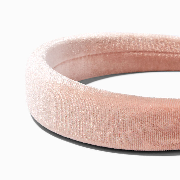 Blush Pink Velvet Puffy Headband,