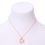 Rose Gold Heart Pendant Necklace,