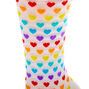 Rainbow Hearts Crew Socks - White,